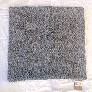 Pottery Barn Gray Washed diamond pillow cover
